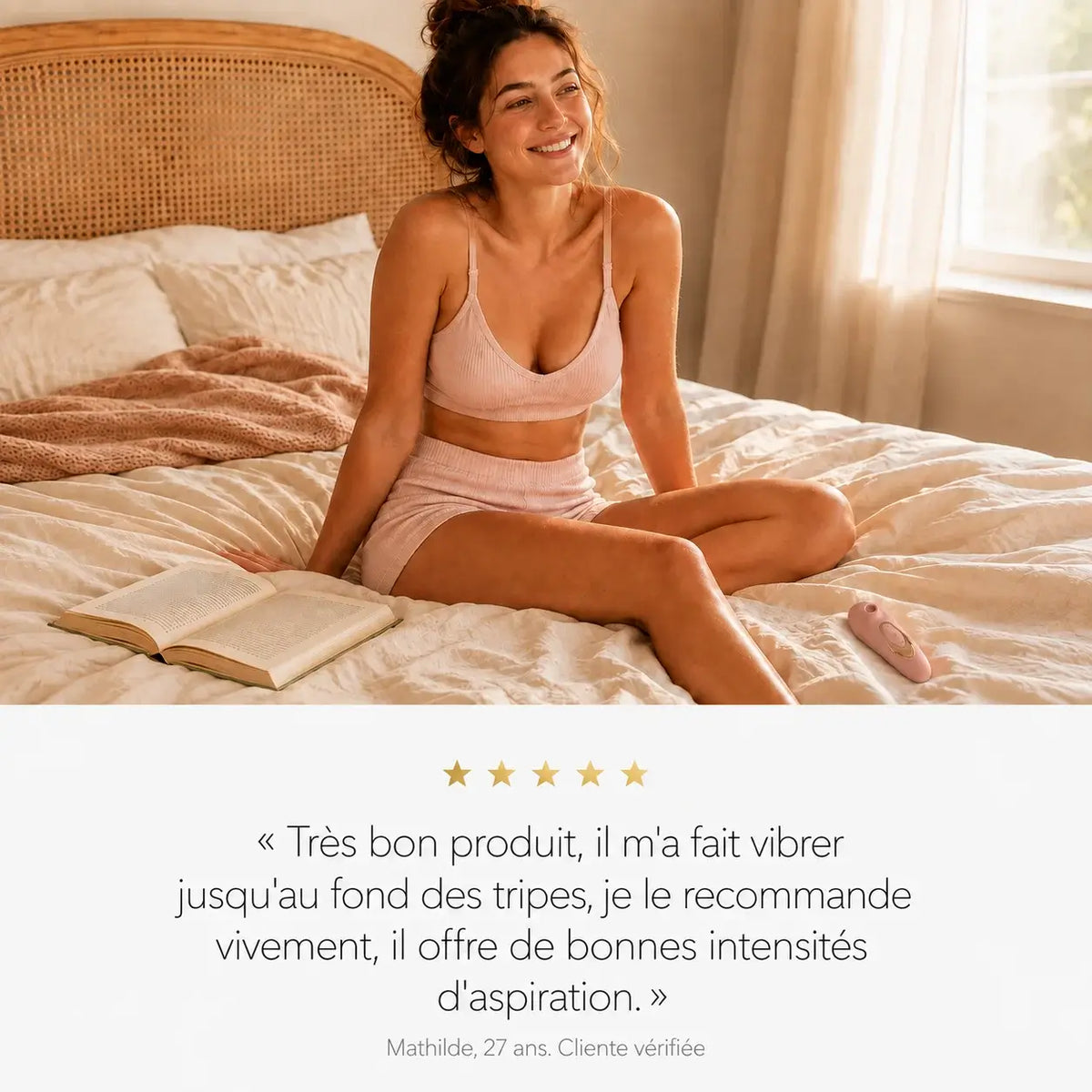 Avis client 5 étoiles de Mathilde, 27 ans, sur le stimulateur Halo