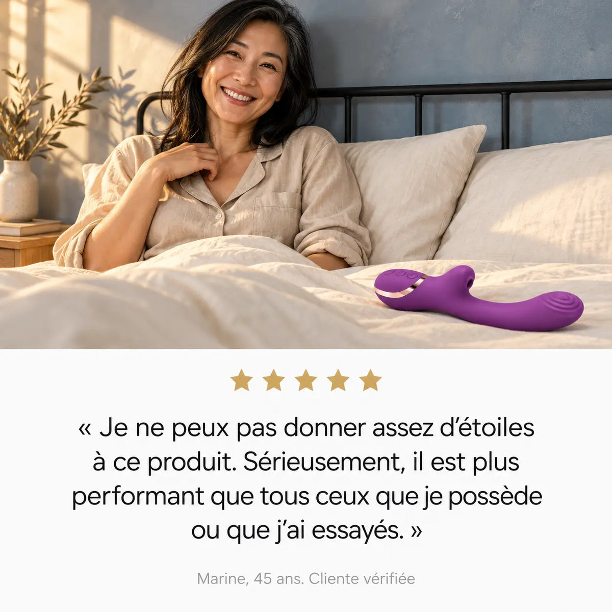 Avis client 5 étoiles sur le vibromasseur Écrin : « Il est plus performant que tous ceux que je possède »