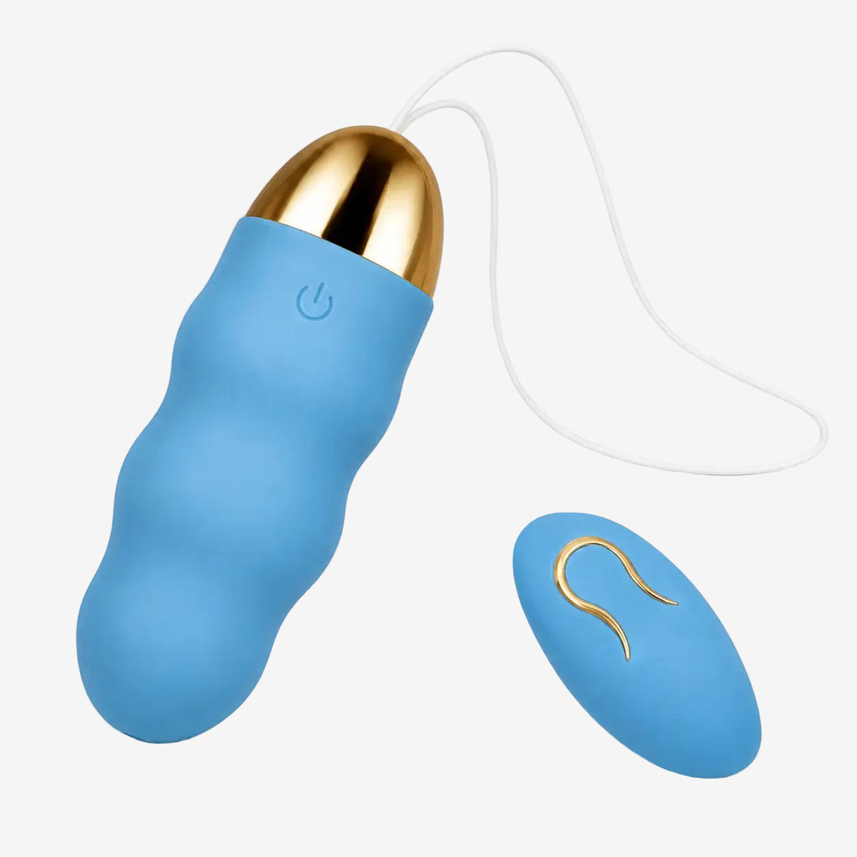 Œuf vibrant Perle bleu azur et sa télécommande sans fil