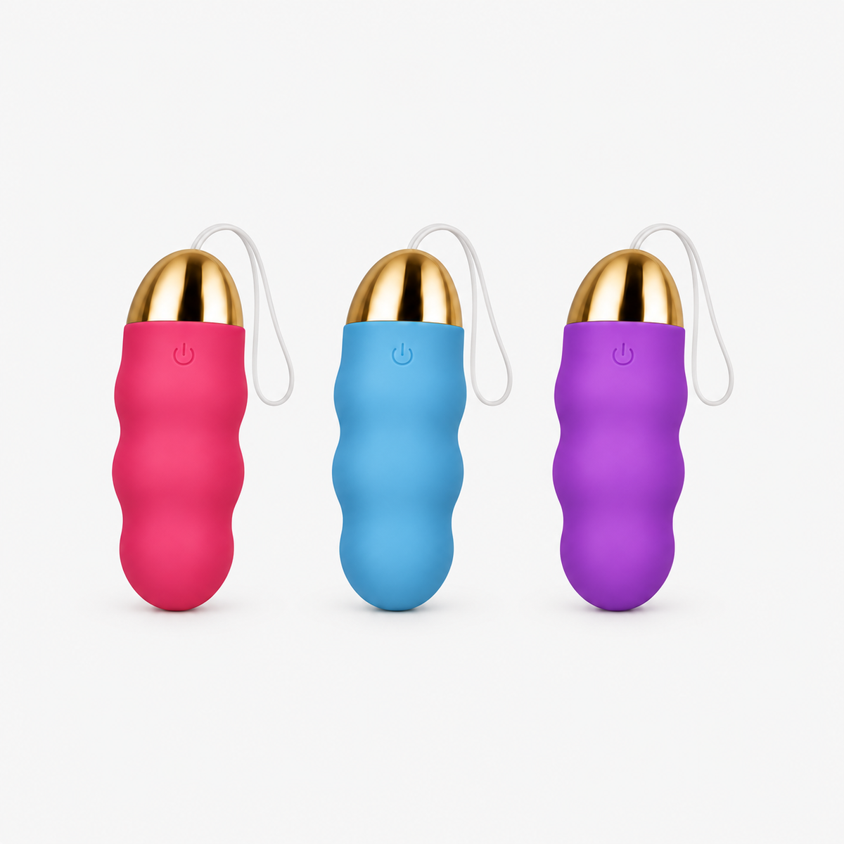 Œuf vibrant télécommandé Perle en trois coloris : rose framboise, bleu azur et violet améthyste