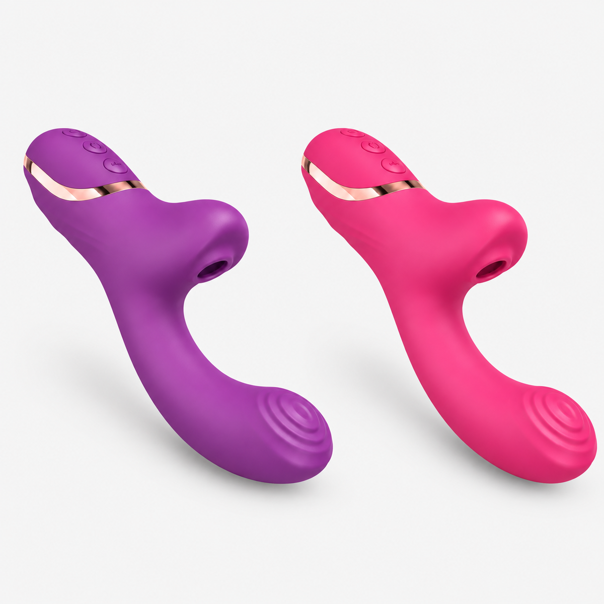Vibromasseur point G et clitoris Écrin en deux coloris : violet améthyste et rose framboise